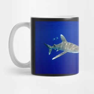 An Oceanic White Tip Shark Cruising in the Deep Blue Mug